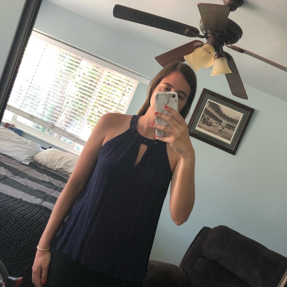 Blue Halter Top